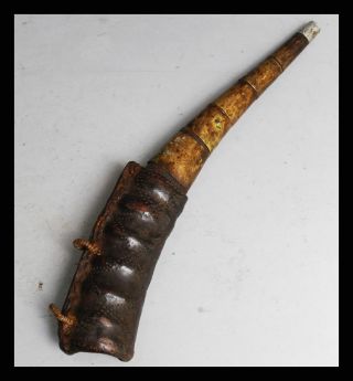 A Horn +brass Flute From The Latuku Tribe Of North Eastern Africa photo