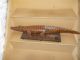 Antique Papua New Guinea Carved Wood Alligator Figure On A Base Pacific Islands & Oceania photo 1