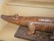 Antique Papua New Guinea Carved Wood Alligator Figure On A Base Pacific Islands & Oceania photo 4