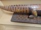 Antique Papua New Guinea Carved Wood Alligator Figure On A Base Pacific Islands & Oceania photo 7