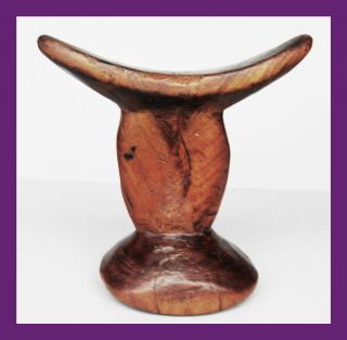 Well Patinated Ethiopian Headrest With Well Balanced Form photo