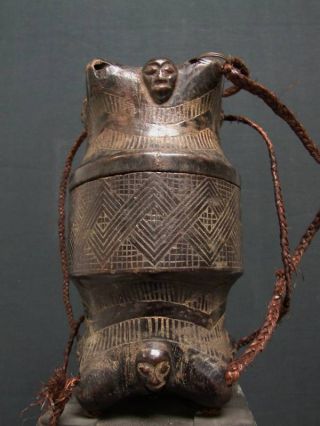 African Tribal Wooden Container - - - - Kaka,  Congo photo