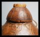 An Ethiopian Container With Lid,  Made Of Wood With Leather Stitched Cover Other photo 2