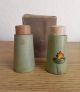 Vintage Set Of Canadian Victoria Bc Totem Pole Wooden Salt & Pepper Shakers Vgc Native American photo 1