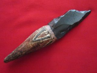 Rare Old Papua New Guinea Obsidian Knife,  Manus/lou Island photo