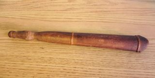 Fantastic Tribal Carved Tapered Wood Dagger Sheath / Scabbard - Se Asian? - Vgc photo