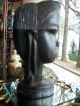 Antique Vintage African Tribal Hand Carved Wooden Pair; Women Elongated Earlobes Sculptures & Statues photo 3