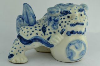 China Collectibles Old Decorated Handwork Porcelain Kylin Wonderful Statue ++++ photo