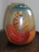 A Vintage Hand Painted Studio Art Pottery Vase Signed Martinez Latin American photo 2