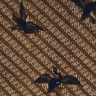 Indonesia Javanese Batik Fabric Textile Clothes Wax Dye Sogan Jawa Bx11 photo