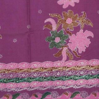 Indonesia Hand Drawn Batik Tulis Fabric Textile Cloth Wax Dye North Coast Bz39 photo