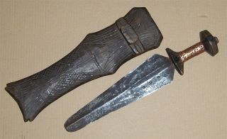 Congo Old African Knife Ancien Couteau Afrique Konda Afrika Kongo Africa Zwaard photo