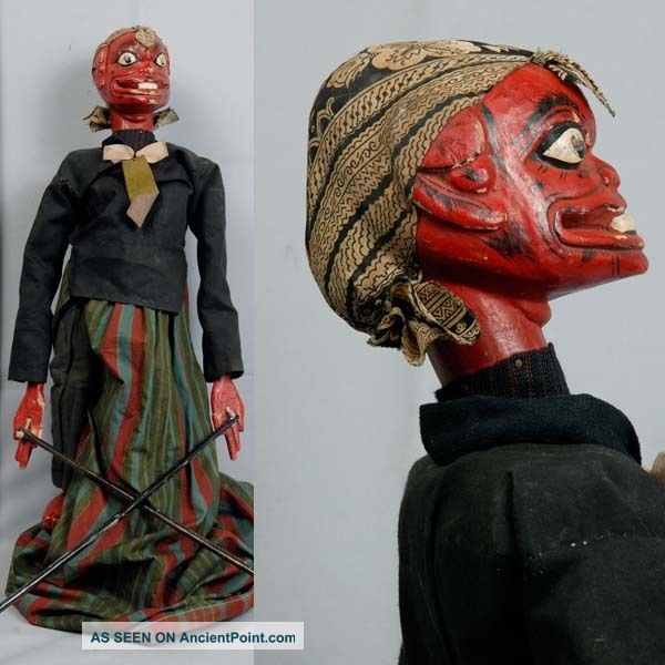 Indonesien Javanese Wayang Golek Marionette Wooden Carved Rod Puppet Jawa Gn07 Pacific Islands & Oceania photo