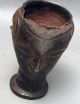African Kuba Wood Palmwine Cup Container Handmade Figure Drcongo Ethnix Other photo 2