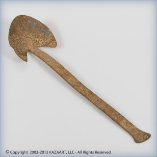 Old Dogon Hand - Forged Iron Embers Shovel Tool Artifact Mali photo
