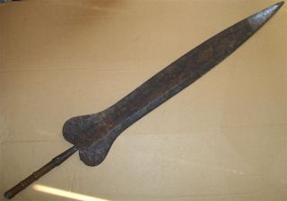 Congo Old African Speartip Knife Ancien Couteau Lokele D ' Afrique Afrika Kongo photo