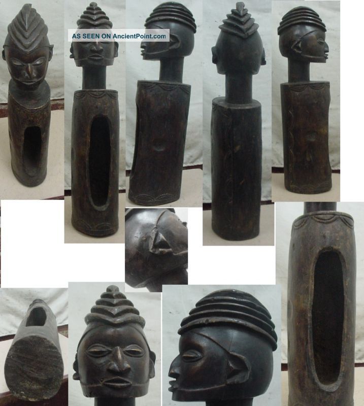 African Art Yaka Slit Drum Statue 22 