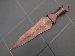 Congo Old African Knife Ancien Couteau D ' Afrique Lokele photo