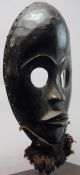 Dan African Artifact Danced Wooden Black Face Mask Cote I ' Voire Liberia Ethnix Other photo 1