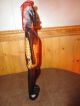 Vintage Wood Hand Carved Statue From Africa.  Very Stunning 12 1/8 