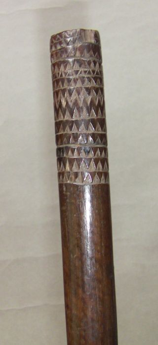 19th Century Fiji Tonga Hard Wood Pole War Club photo