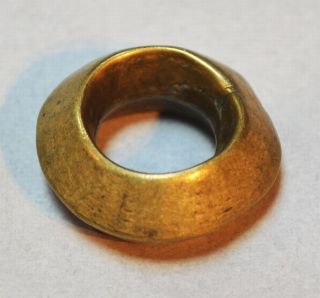 Antique Ethiopian Brass Wedding Ring Size 1 photo