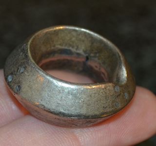 Antique Ethiopian Brass Wedding Ring - Size 4 1/2 photo