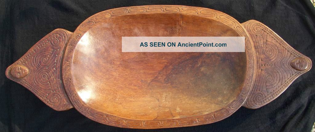 Papoua New Guinea Old Wooden Food Dish Png Indonesia Pacific Islands & Oceania photo