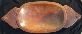 Papoua New Guinea Old Wooden Food Dish Png Indonesia photo