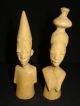 Vintage African Figural Bust Type Chess Set Hand Carved Wood Ebony 32 Mozambique Sculptures & Statues photo 6