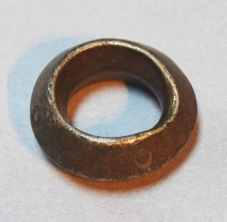 Antique Ethiopian Brass Wedding Ring Size 4 1/2 photo