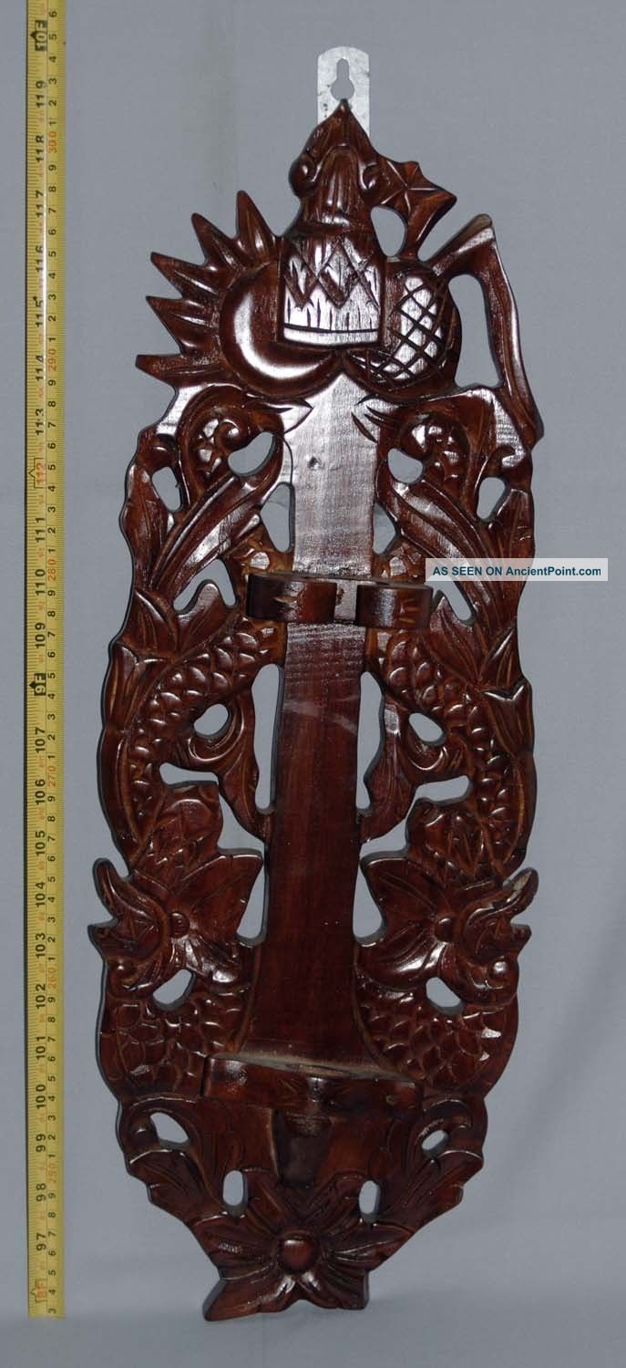 New Blawong Keris Stand For The Wall Kris Kriss Hanging Stand Bl01 Pacific Islands & Oceania photo