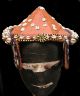 Wearable African Art Pende Hat Beads Raffia Cowrie Shells Zaire Drcongo Ethnix Other photo 3