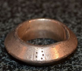 Antique Ethiopian Brass Wedding Ring - Size 8 photo