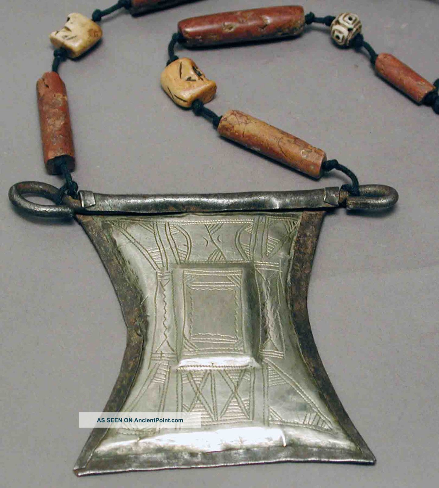Jewelry Brass African Tuareg Trade Beads Necklace Prayer Box Amulet Niger Ethnix Other photo