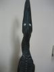 Papua New Guinea Carved Roof Finial / Gable Top With Cowrie Shell Inlayed Eyes Pacific Islands & Oceania photo 2