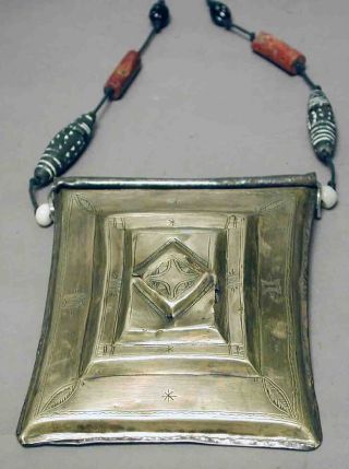 Tuareg Koranic Saharan Amulet Beaded Necklace Niger Ethnix photo