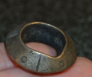 Antique Ethiopian Brass Wedding Ring - Size 7 photo