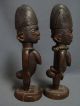 Lot 81,  Kishi Oyo Ibeji Female Pair,  Yoruba / Santeria Sculptures & Statues photo 1