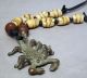 Jewelry Lost Wax Ashanti Bronze Scorpion Glass Beads Black Cord Necklace Ethnix Other photo 3