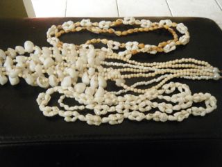 3 New Guinea Vintage Shell Necklaces Bn $50 Ex Con photo