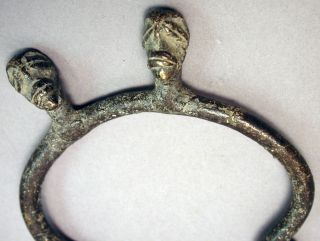 Gan Jewelry Twin Bronze Janus Divination Metal Handmade Bracelet B.  Faso Ethnix photo