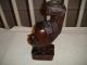 Wood Carving Of African Woman Head With Hair Up - Engraved By Artist Manol - A Must Sculptures & Statues photo 2