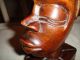 Wood Carving Of African Woman Head With Hair Up - Engraved By Artist Manol - A Must Sculptures & Statues photo 8