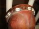 Vintage Handarbeit German Tribal Wall Mask Plaque - Ceramic Pottery - Resembles Tin Masks photo 5