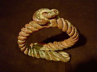 African Tribal Yoruba Bronze Bracelet,  Currency,  Jewelry,  Old Ethnographic Art photo