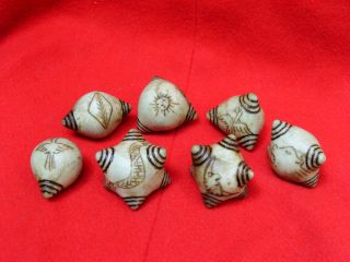 Set 7 Blessed Shaman Prosperity Healing Chumpi Stones photo