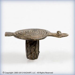 Gan Bronze Amulet Talisman Ring Of A Turtle Burkina Faso photo
