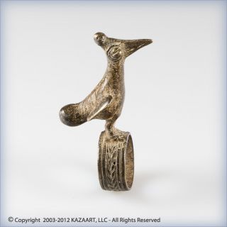 Toussian Bronze Amulet Talisman Ring Of A Calao Bird Burkina Faso photo
