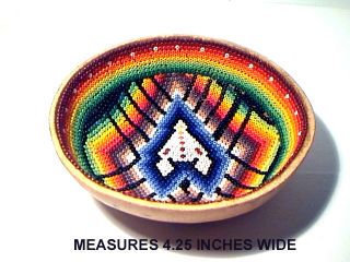 Kayapo Amazon People Hand Made Beaded Gord Bowl South America Brazil Mint Condit photo